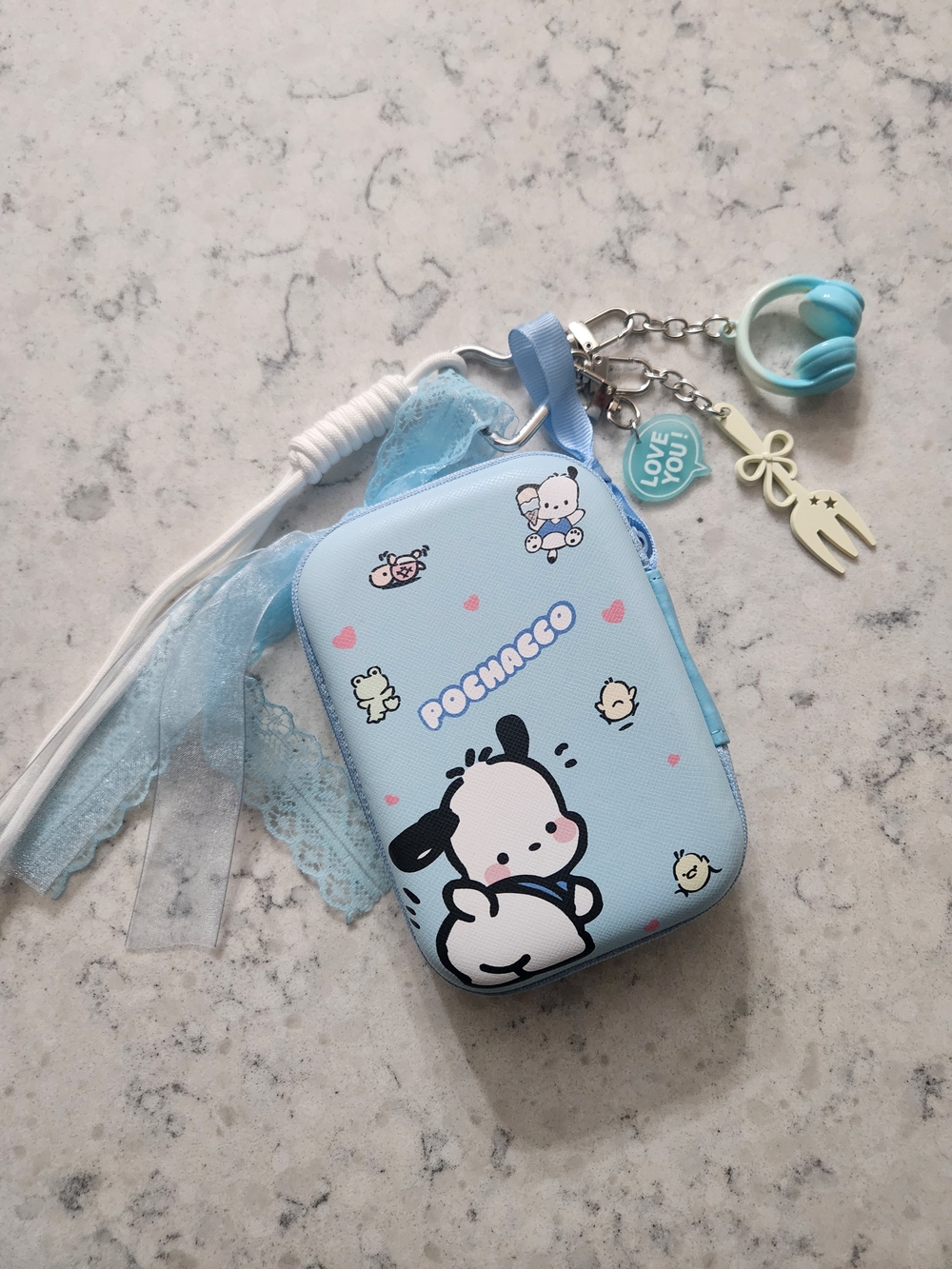 Blue Pochacco Bag Keychain